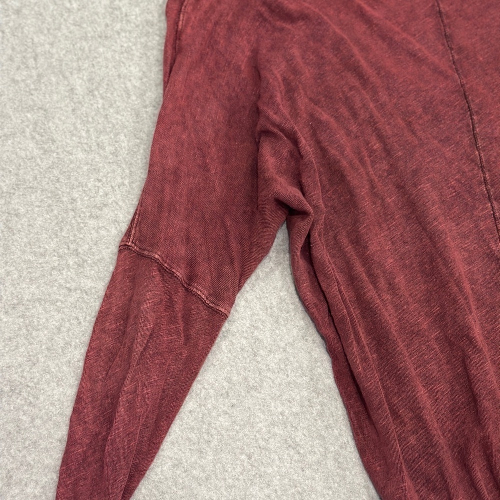 We The Free Burgundy V-Neck Long Sleeve Top - Picture 9 of 9